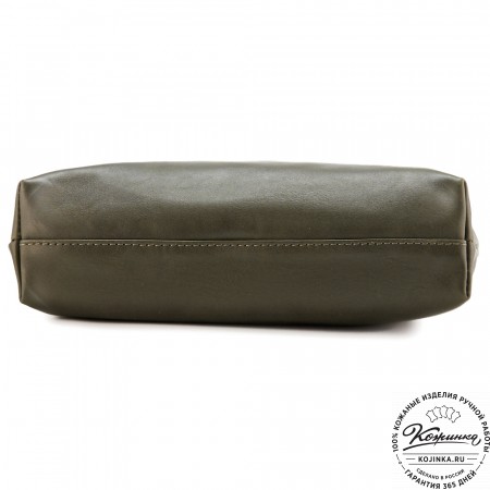 Женская кожаная сумка "Монреаль Нью" (хаки гладкая кожа)